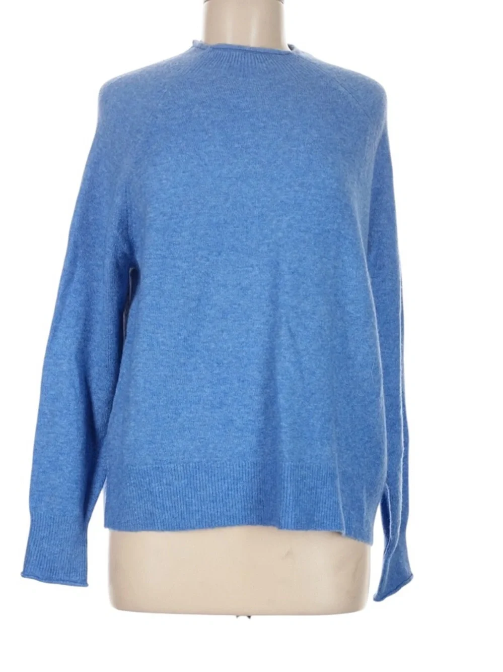 J. Crew Rollneck Sweater in Supersoft Yarn size Medium Blue Wool Blend NWT